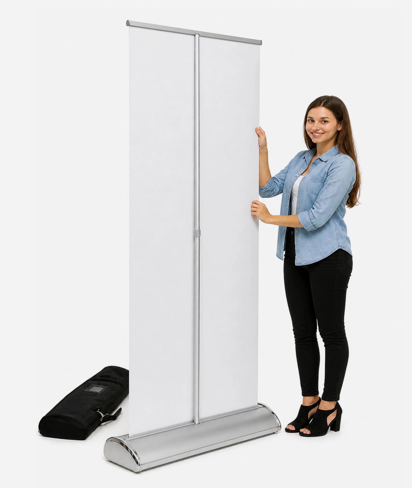 DELUX Retractable Banner Stand 33″x 80 - Image 2